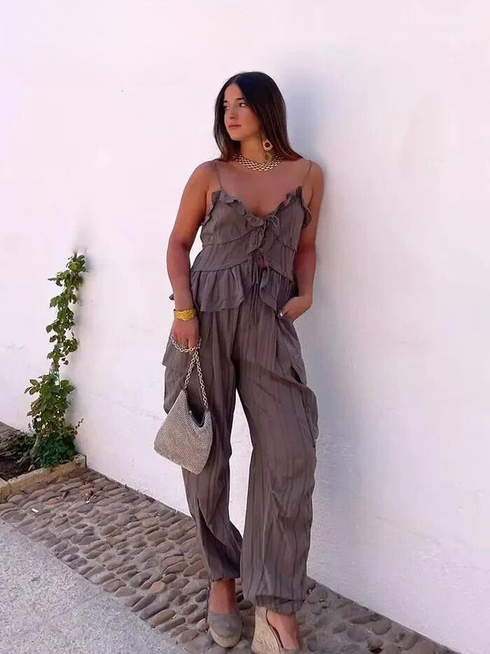 VINTAGE LACING TWO PIECE SUIT