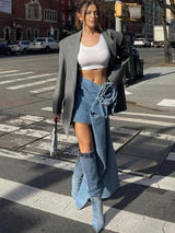 WILD ROSE DENIM SKIRT