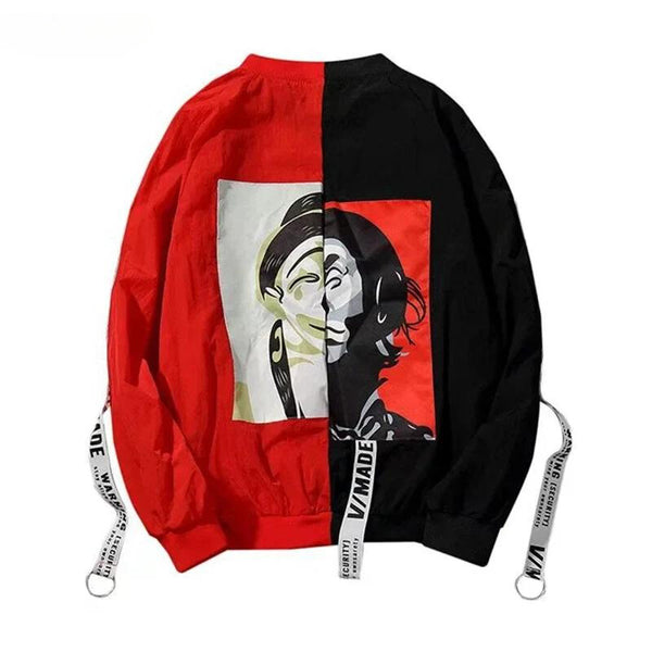 CLOWN PRINT BASEBALL JACKET