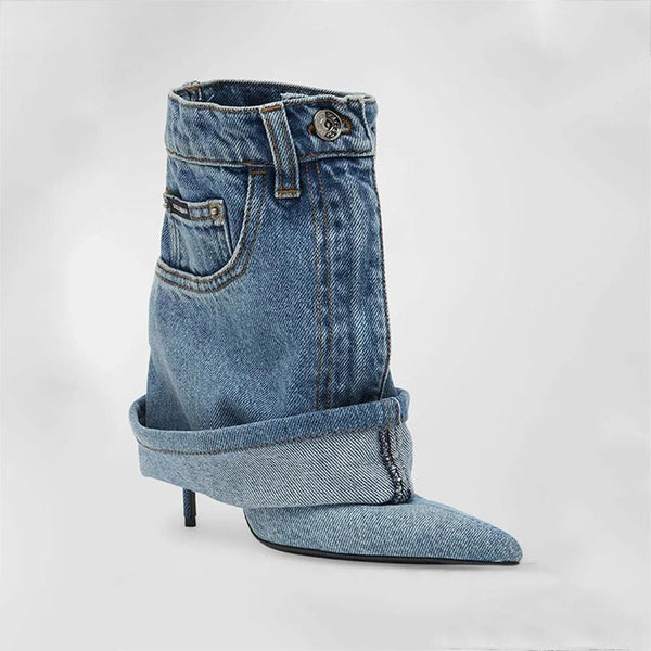 OPULA RETRO DENIM HEELS