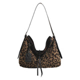 LEOPARD CROSSBODY TOTE BAG