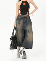VINTAGE KNEE LENGTH OVERSIZE JEAN