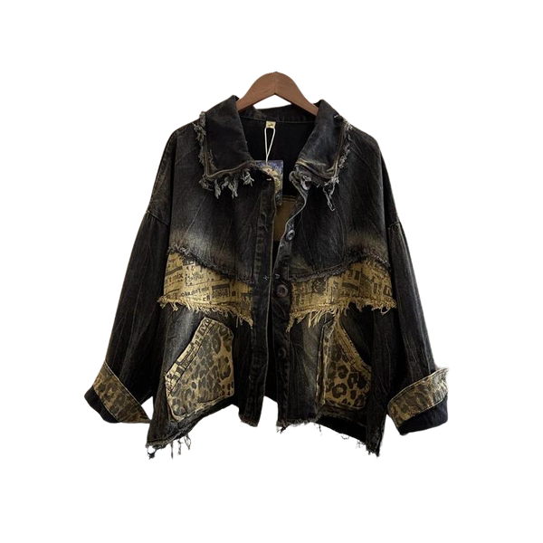 CUSTOM DESIGN PATCHWORK LEOPARD JACKET