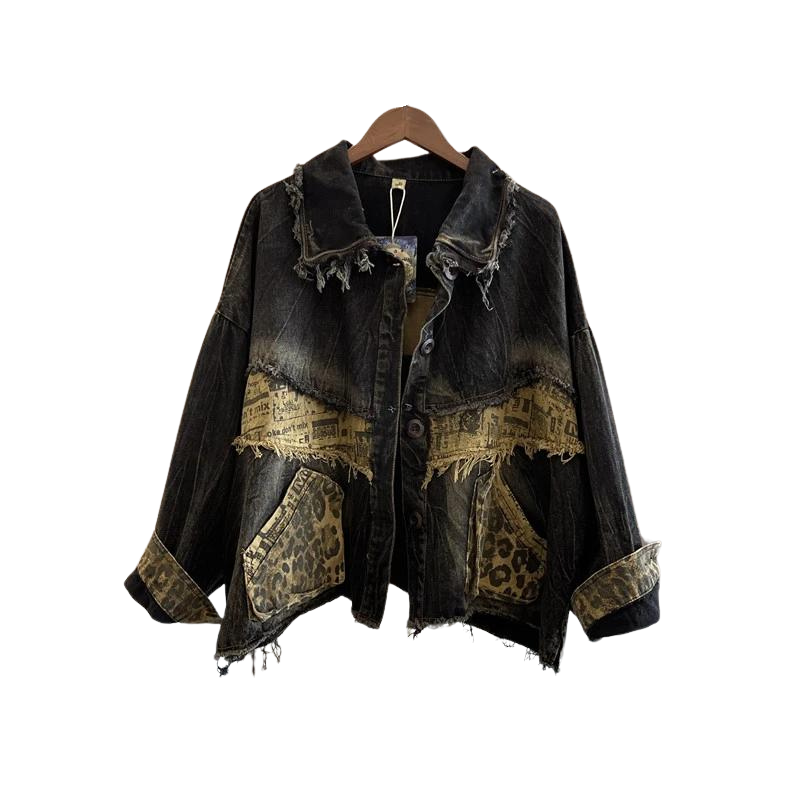 CUSTOM DESIGN PATCHWORK LEOPARD JACKET