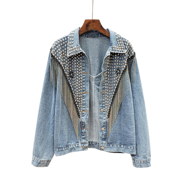 KOREAN TASSEL DENIM JACKET
