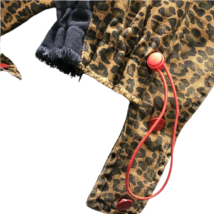 OPULA CUSTOM DESIGN LIMITED EDITION LEOPARD DENIM CEKET