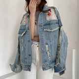 PATCHWORK LACE DENIM JACKET