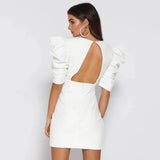 OPULA WHITE ELEGANT VESTIDO