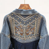 VINTAGE FRINGE LOOSE DENIM JACKET