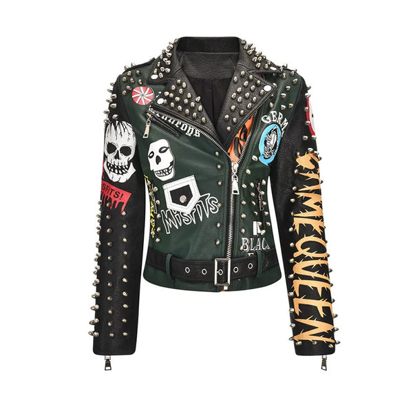 OPULA STREET STAR SKULL PUNK GRAFFITI JACKET