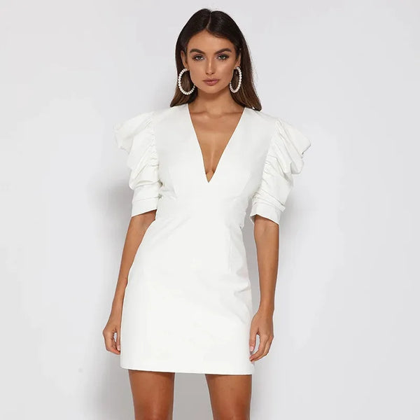 OPULA WHITE ELEGANT VESTIDO