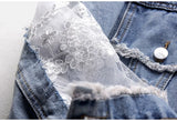 PATCHWORK LACE DENIM JACKET