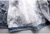 PATCHWORK LACE DENIM JACKET