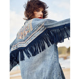 VINTAGE FRINGE LOOSE DENIM JACKET