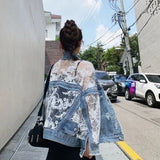 PATCHWORK LACE DENIM JACKET