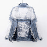 PATCHWORK LACE DENIM JACKET