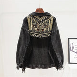 VINTAGE FRINGE LOOSE DENIM JACKET