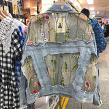 PATCHWORK LACE DENIM JACKET