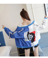 CLOWN PRINT BASEBALL JACKET
