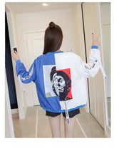 CLOWN PRINT BASEBALL JACKET