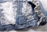 PATCHWORK LACE DENIM JACKET