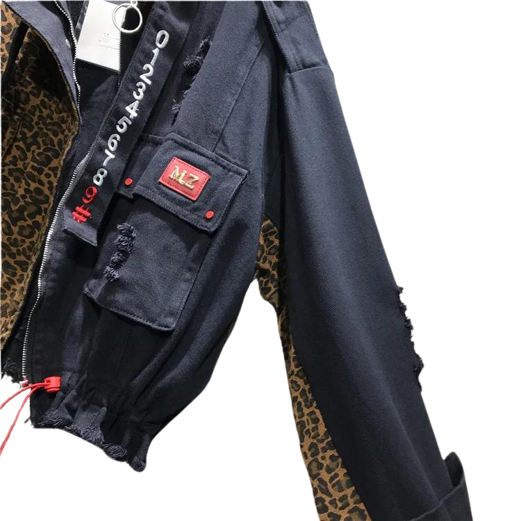 OPULA CUSTOM DESIGN LIMITED EDITION LEOPARD DENIM CEKET
