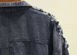 TRENDY NEWS PATCH VINTAGE DENIM JACKET