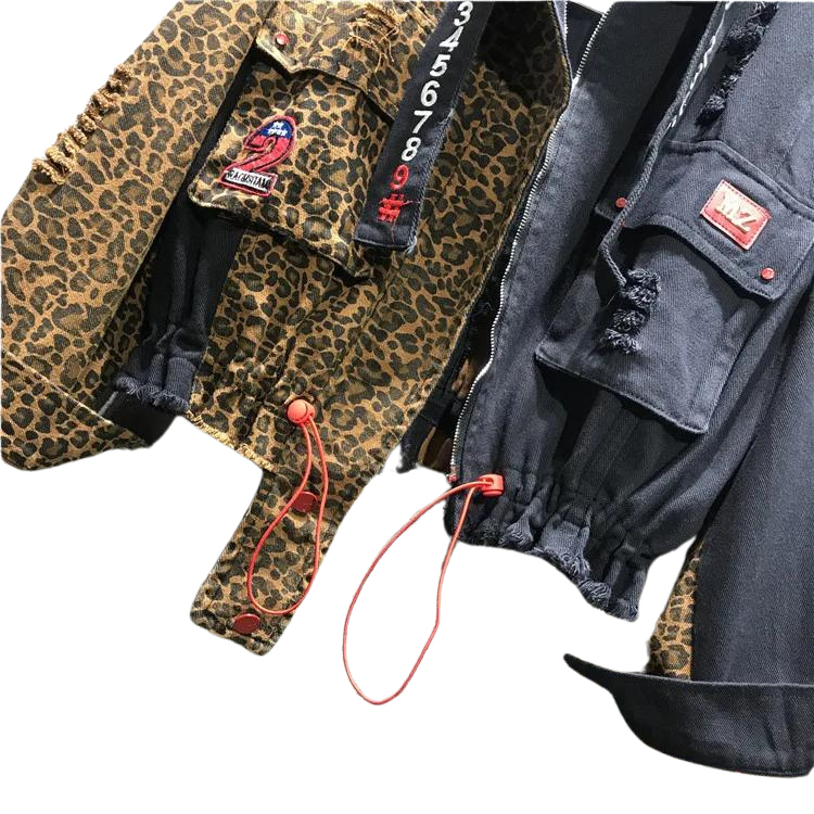 OPULA CUSTOM DESIGN LIMITED EDITION LEOPARD DENIM CEKET