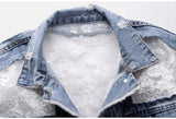 PATCHWORK LACE DENIM JACKET