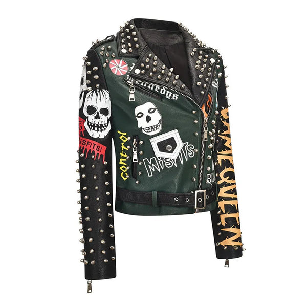 OPULA STREET STAR SKULL PUNK GRAFFITI JACKET