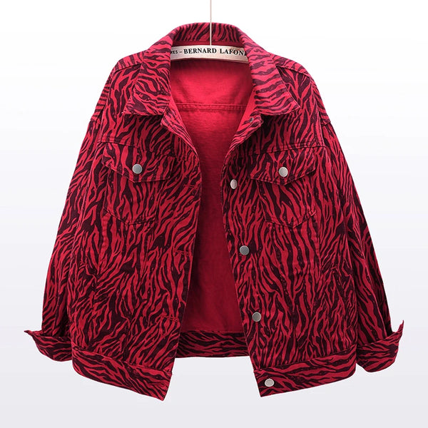 OPULA VINTAGE ZEBRA DENIM JACKET
