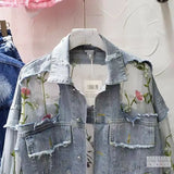 PATCHWORK LACE DENIM JACKET