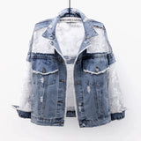 PATCHWORK LACE DENIM JACKET