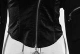 IRREGULAR LACE-UP SLIM COAT
