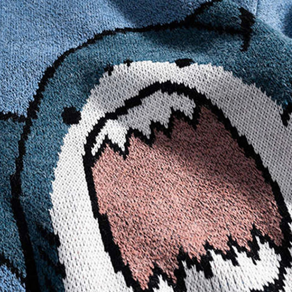 KNITTED SHARK LOOSE JUMPER