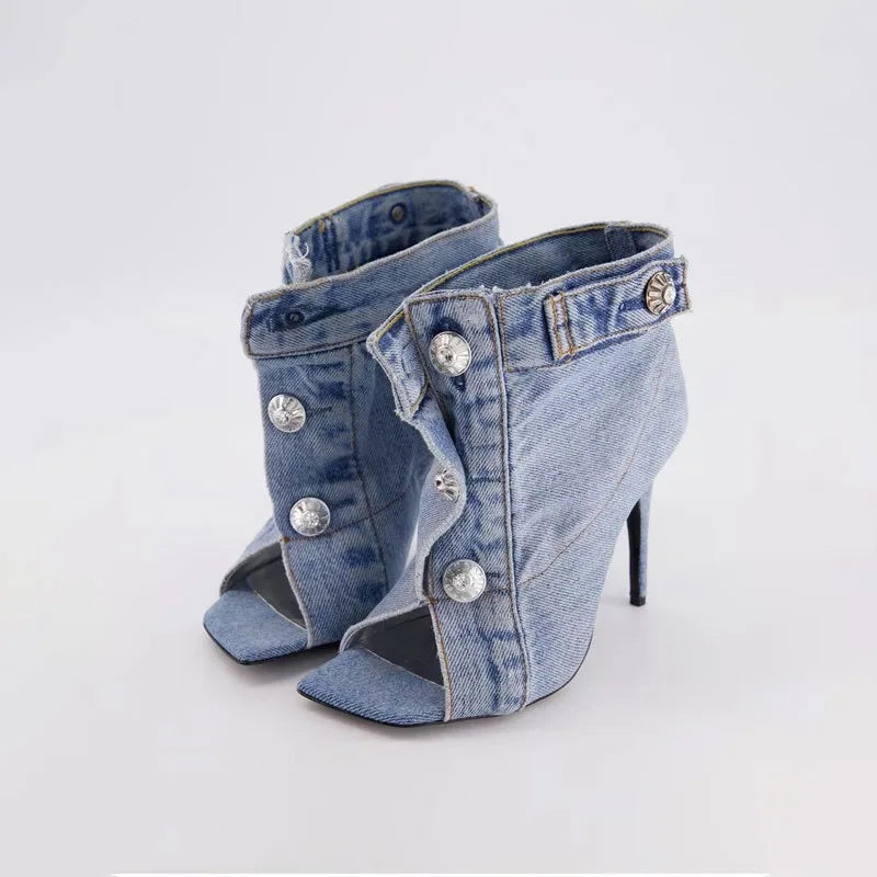 OPULA DENIM HIGH HEELS