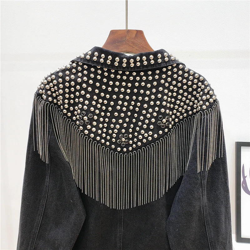 KOREAN TASSEL DENIM JACKET