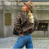 LEOPARD PLUSH COLLAR CEKET