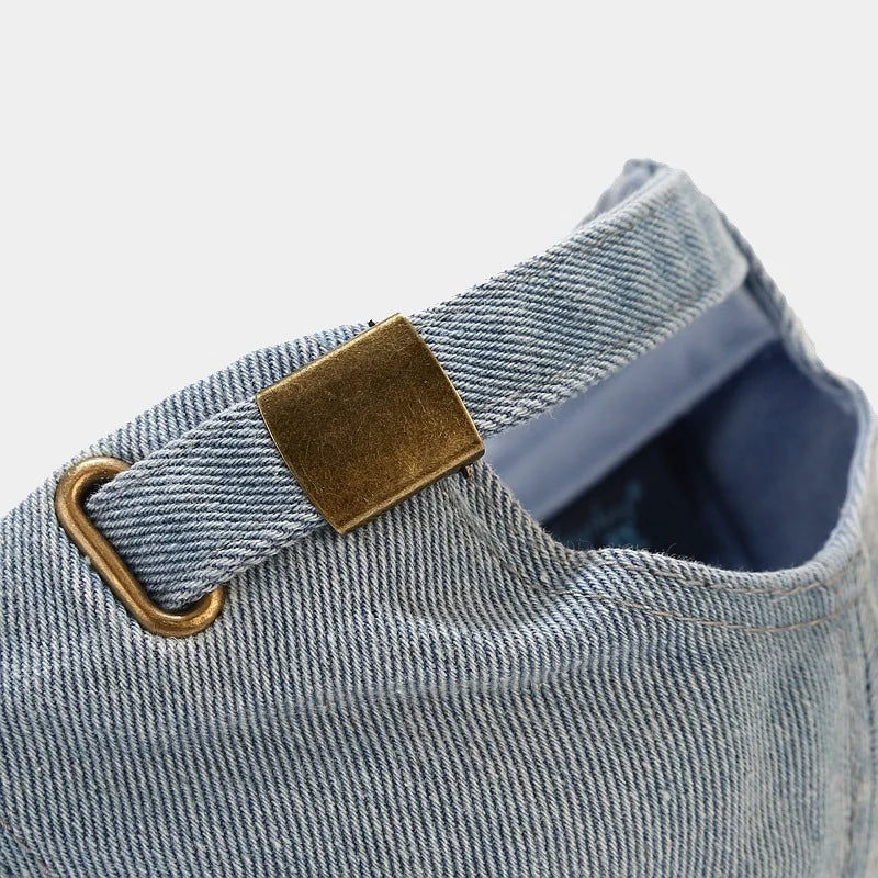 OPULA UNISEX WASHED DENIM BASEBALL CAP