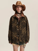 OPULA VINTAGE BLACK LEOPARD JACKET