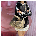 VINTAGE LEOPARD PATTERN TOTE BAG