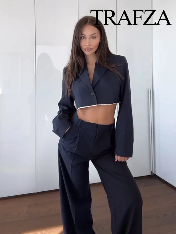 OPULA VERSATILE CROP BLAZER SET