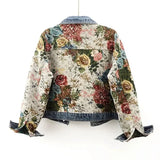 SPLICING COWGIRL DENIM JACKET