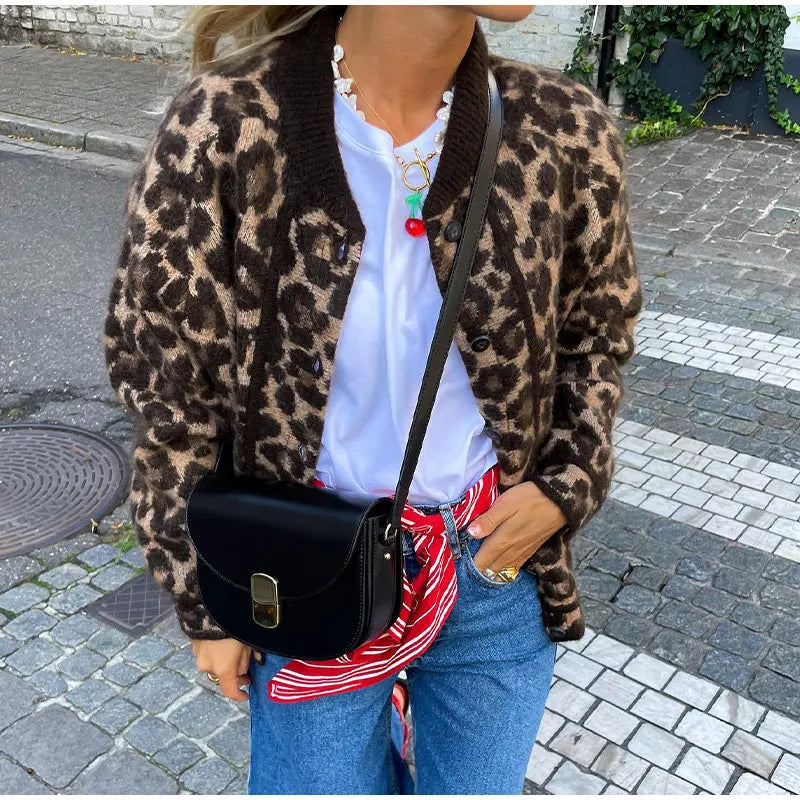 LEOPARD PLUSH COLLAR CEKET