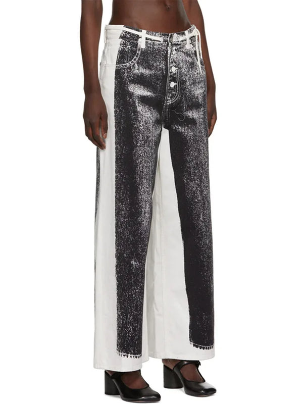 CONTRAST COLOR PRINTED JEAN