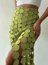 ASYMMETRICAL TASSEL SKIRT
