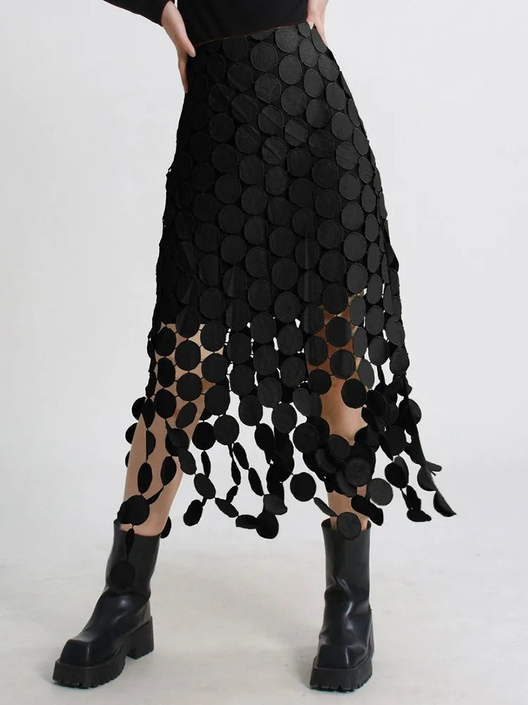 ASYMMETRICAL TASSEL SKIRT