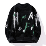 KNITTED LETTER SCRAWL KAZAK