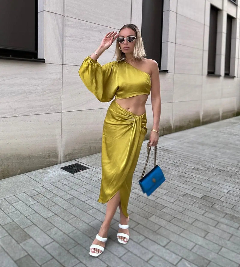 OPULA ASYMMETRIC ELEGANT PARTY DRESS