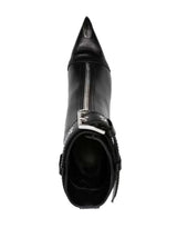 OPULA FRONT ZIPPER BUCKLE HEELS
